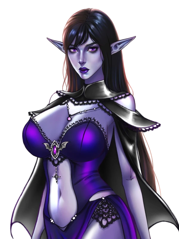 Vesuvia, a romanceable character in Elf in Chains